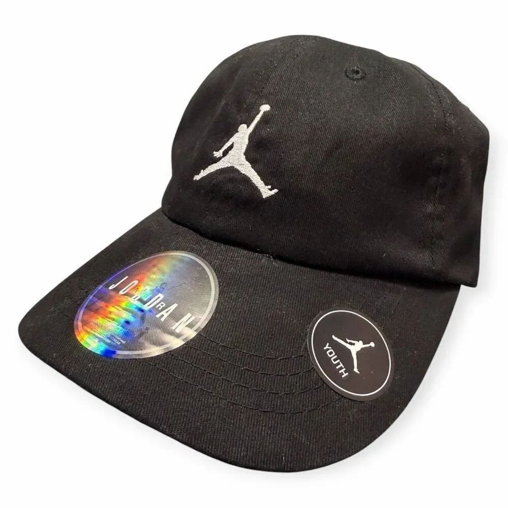 Nike Air Jordan Youth Boys Adjustable Strapback Black Hat New with Tags